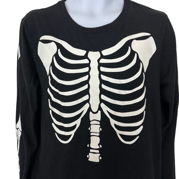 Peaberry Maternity Skeleton Halloween Outfit Costume Stretchy Size Large - Picture 3 of 7